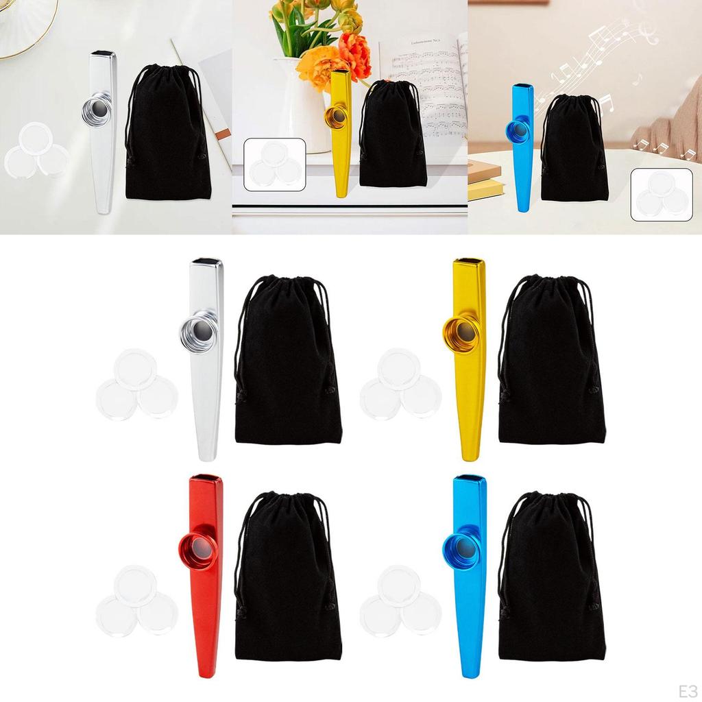 Kazoo Flute Gift Bag Fillers Party Decorations Easy To Play with 3 Replacement Membranes Musical Toy