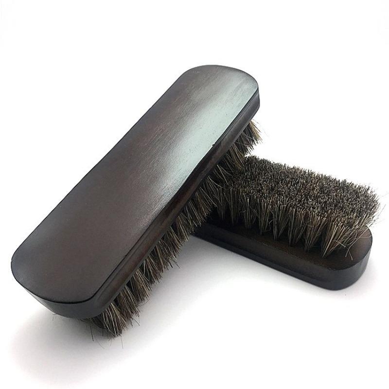 Hemuma Haarschuhbürste, ölpoliert, mattes Wildleder, Wildleder und grau entferntes Lederwerkzeug, dunkelbraun 17cm