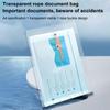 2Pcs Waterproof Envelopes With Cord Buckle Super Thick A4 Size Plastic Folder Extended Angle Braces Reusable Clear Envelopes