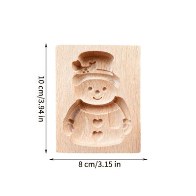 Cookie Molds for Baking Wooden Cookie Cutter 3D Gingerbread Cookies Moulds Press Cake Embossing Santa Bakery Gadgets Stamps