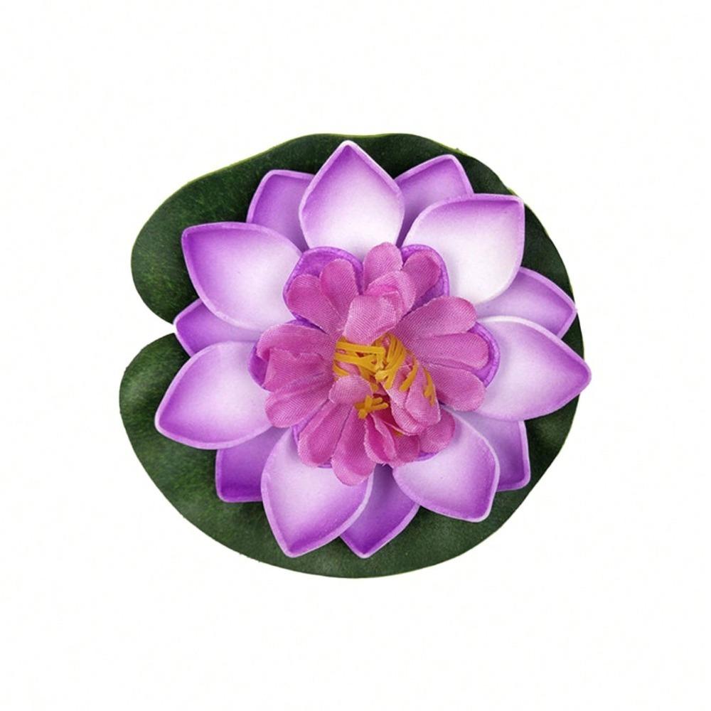 1PC Artificial Floating Water Lily - Colorful EVA Simulation Lotus Leaf Flower Pond Plant, for Gardens Fish Tank Aquarium Decor