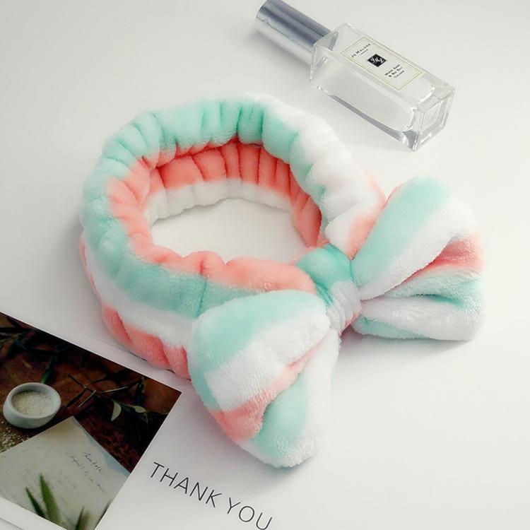 Cute Coral Fleece Soft Bow Headbands For Women Girls Fashion Bath Hair Holder Hairbands Hair Bands Headwear Hair Accessories