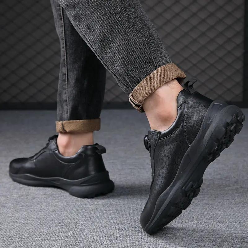 Four Seasons Golf Sneakers for men Luxury Brand Golfer Footwear Comfortable Leather Sneakers Outdoor Grass Walking Sneakers