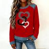 Women Denim Collar Patchwork Stitching Sweatshirt Casual  Pullover Long Sleeve Shirts