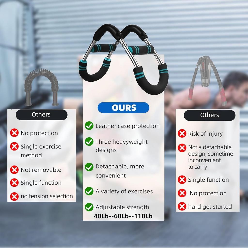 Twister Arm Trainer - Adjustable Resistance Chest & Arm Exerciser, Portable Home Gym Equipment for Men