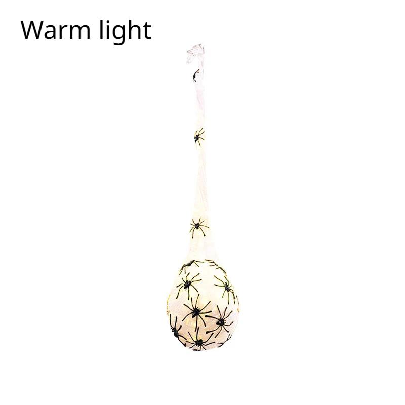 Halloween Hanging Spider Egg Sack with Lights Realistic Spider Haunted House Props Indoor Outdoor Halloween Party Decoration