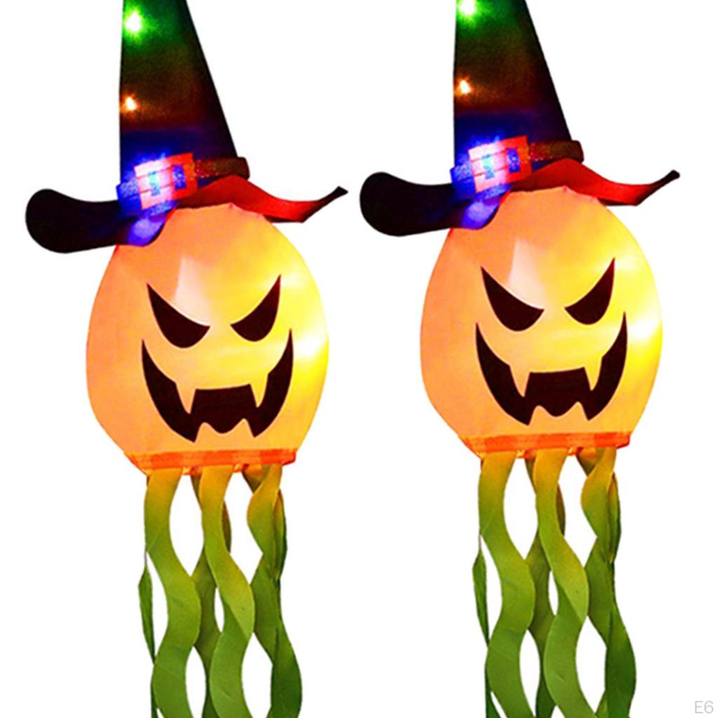 Hanging Lighted Glowing Ghost Garden Lawn Window Porch Halloween Decorations