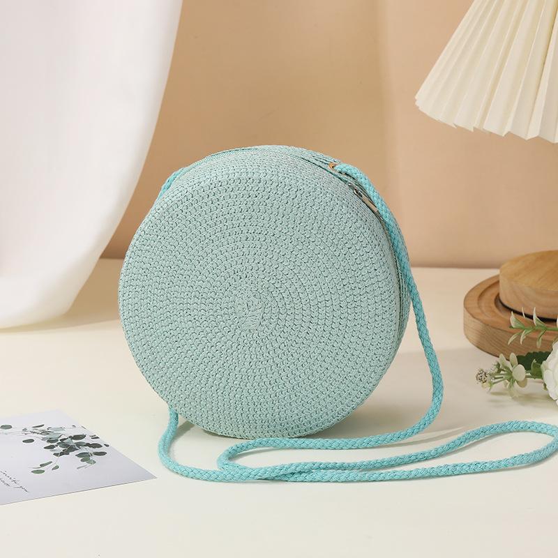 Summer straw bag woven bag seaside vacation new children's cute beach straw bag messenger change bag