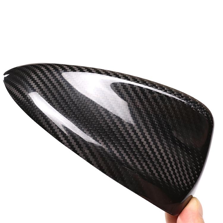 Johhar Real Carbon Fiber 3K Twill Glossy Shark Antenna Cover Decoration Protection for 2020 Alfa Romeo Giulia Stelvio