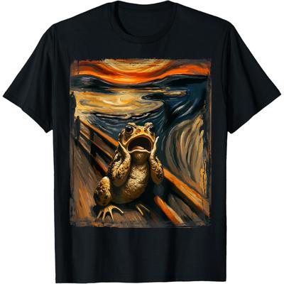 Expressionist Scream Shirt for Toad Lovers _ Artistic Toad T-Shirt