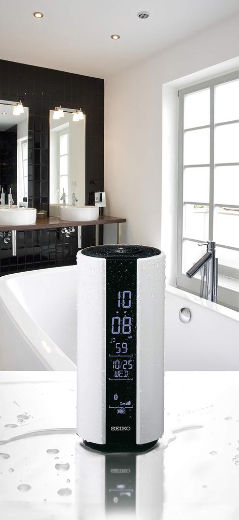 Seiko Clock Alarm Clock Clock Waterproof Digital White Height X Width X Depth 6cm SS201W Multi-Sound 15.1 6.6