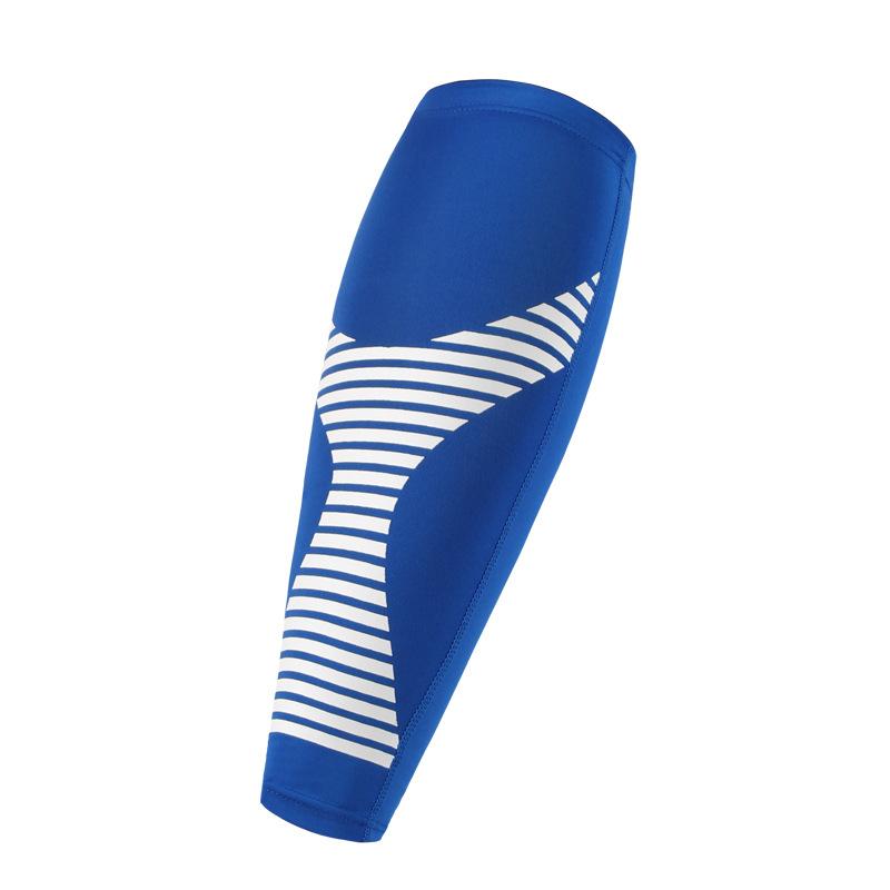 Sports Fitness Safety Calf Sleeve Wraps Compression Elastic Soccer Leg Protector Sleeves Shin Guard Sock M синий
