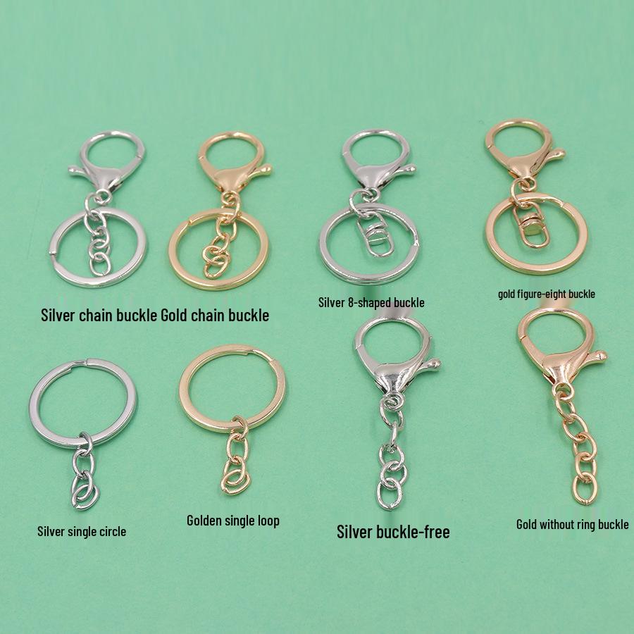 Heart-Shaped PU Leather Keychain - Simple & Fashionable Love Couple Pendant Small Single Circle Silver