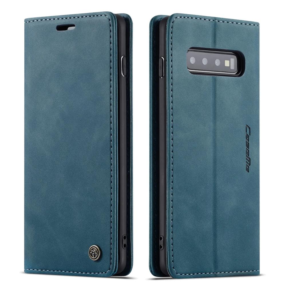 Leather Case for Samsung Galaxy S10 S9 S8 Plus S7 Edge,CaseMe Retro Purse Luxury Magneti Card Holder Wallet Cover for Note 10+