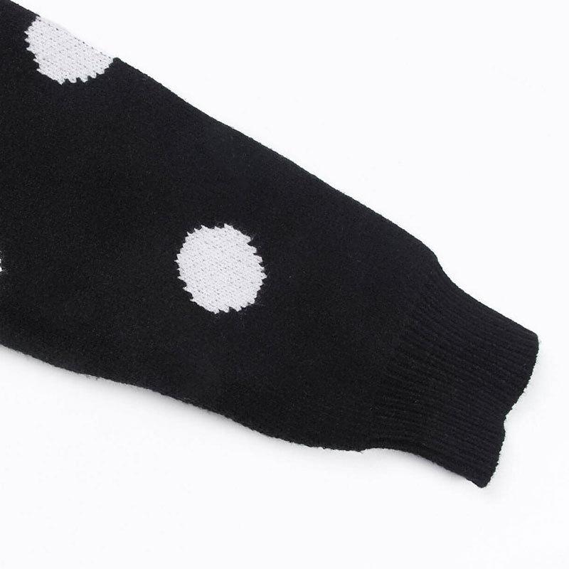 Women's Fall/winter Loose Jacquard Crew-neck Knitted Long Beard Sweater