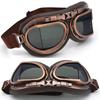 [evomosa] Vintage Retro Motorcycle Cycling Sports Goggles Helmet UV Protection Multi-Purpose Use Protective (Smoke)