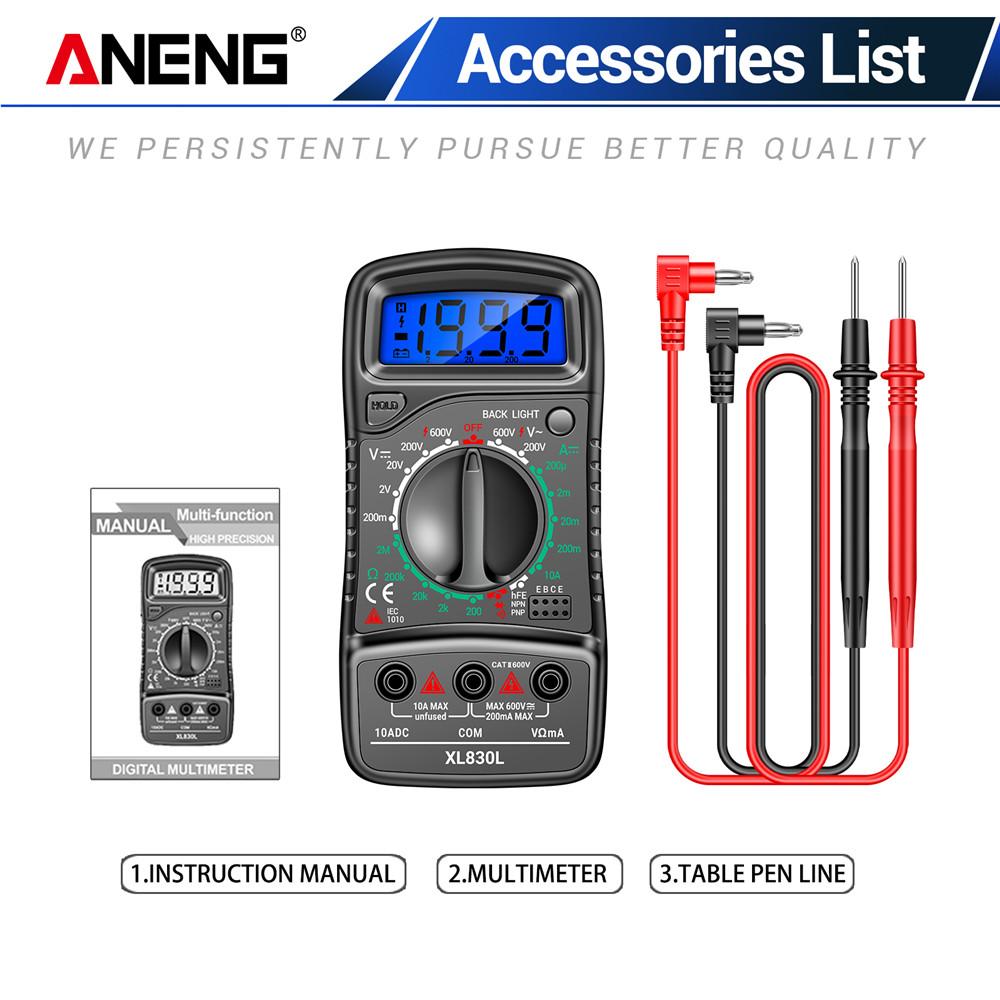 Digital Multimeter Esr Testers ANENG XL830L Automotive Electrical Meter Dmm Transistor Peak Tester Meter Capacitance Meter tools