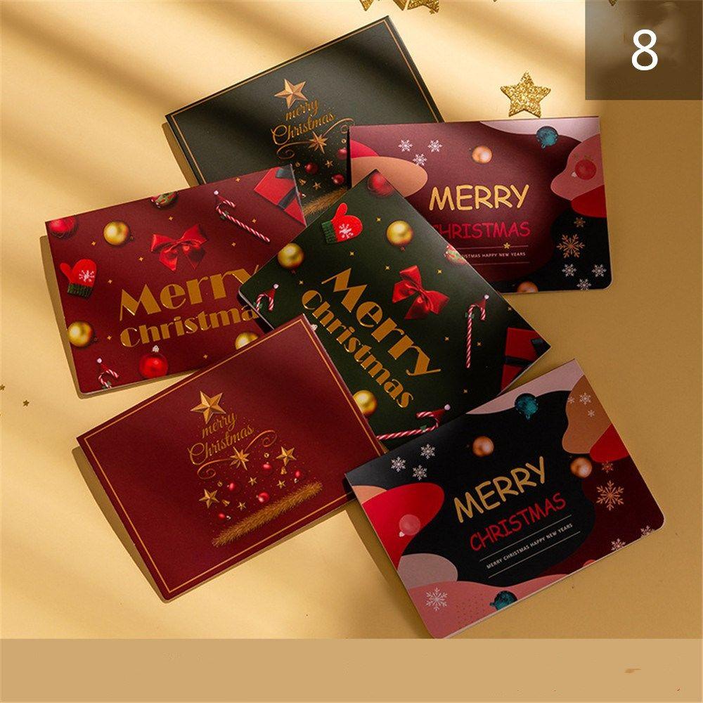 

6 Set New Year Wedding Stickers Birthday Best Wishes Christmas Greeting Card Merry Christmas Wishing Message Cards