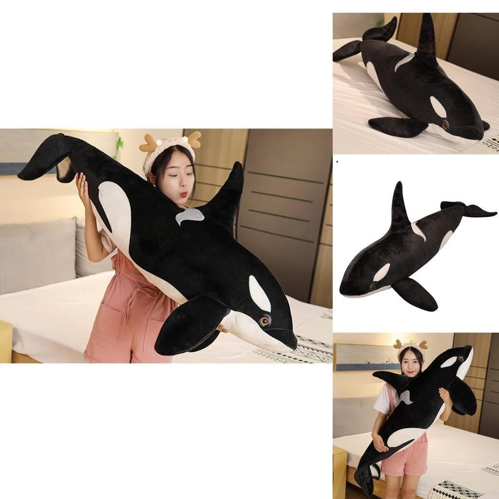 Realistic Killer Whale Plush Toy Soft And Cuddly Ocean Sea Life Stuffed Animal Pillow Doll
