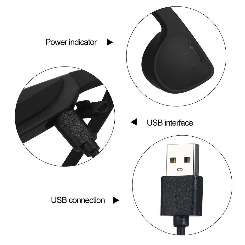 Svømmebeinledningshodetelefon Bluetooth5.0-hodesett Håndfri trådløst håndsett med FM IPX8