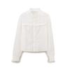 ZR European and American Style French Women's Fashion Casual Versatile Hollow Embroidered Shirt 8741243