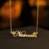 Atoztide Personalized Custom Name Necklace Zircon Heart Crown for Women Stainless Steel Pendant Box Chain Birthday Jewelry Gift