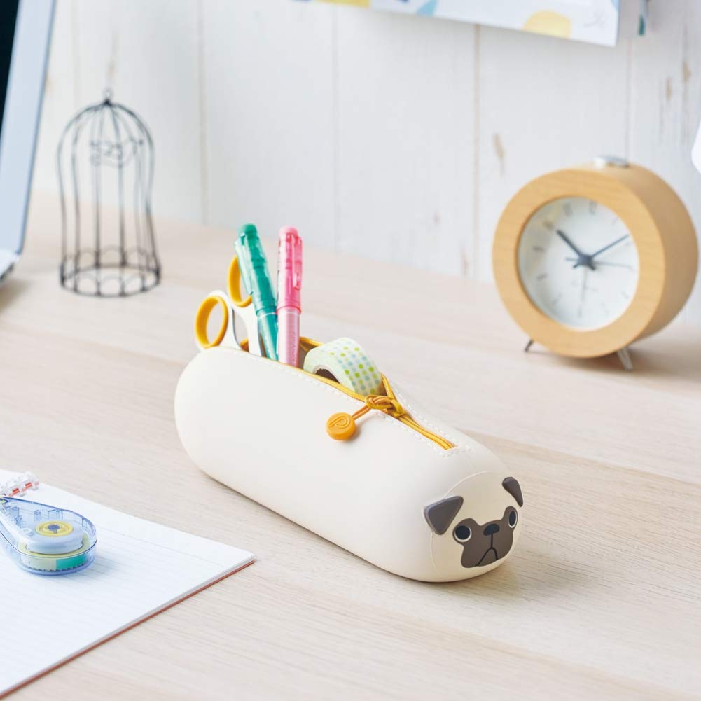 LIHIT LAB SMARTFIT Punilabo Lying Down Pen Case Pen Pouch BIG Pug A7800-18