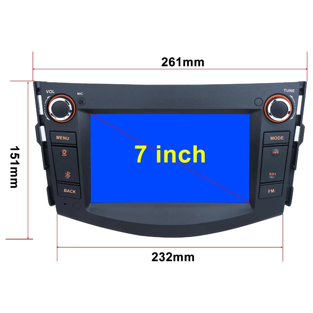 7-Zoll-geeignet für Toyota RAV4 Android Radio Multimedia Player WIFI Carplay SWC DVR GPS Rückfahrfunktion