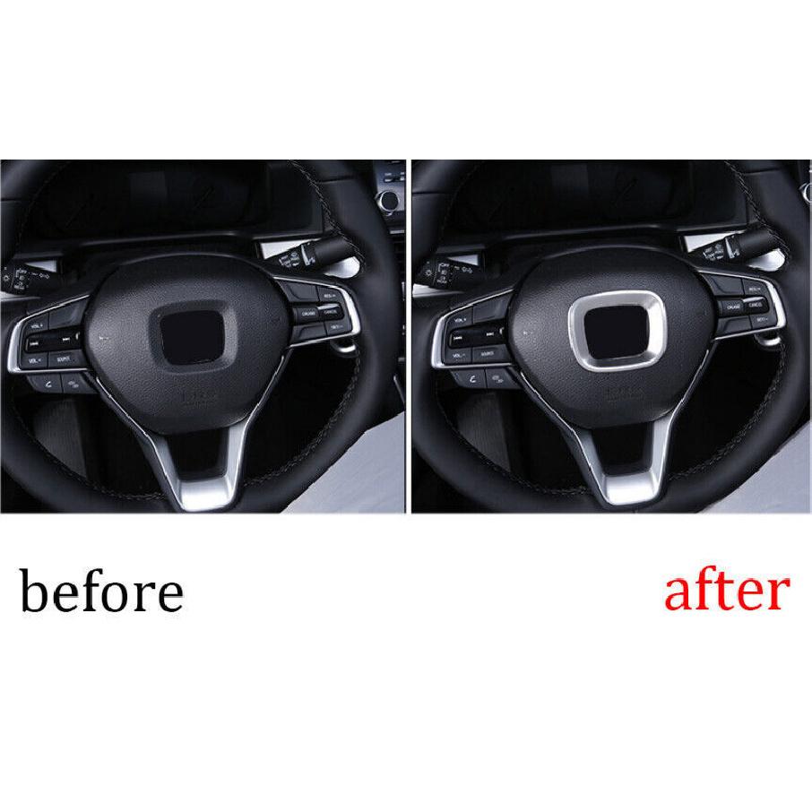 Silver Car Inner Steering Wheel Trim Fit For Honda Accord 10Th 2018- 1X