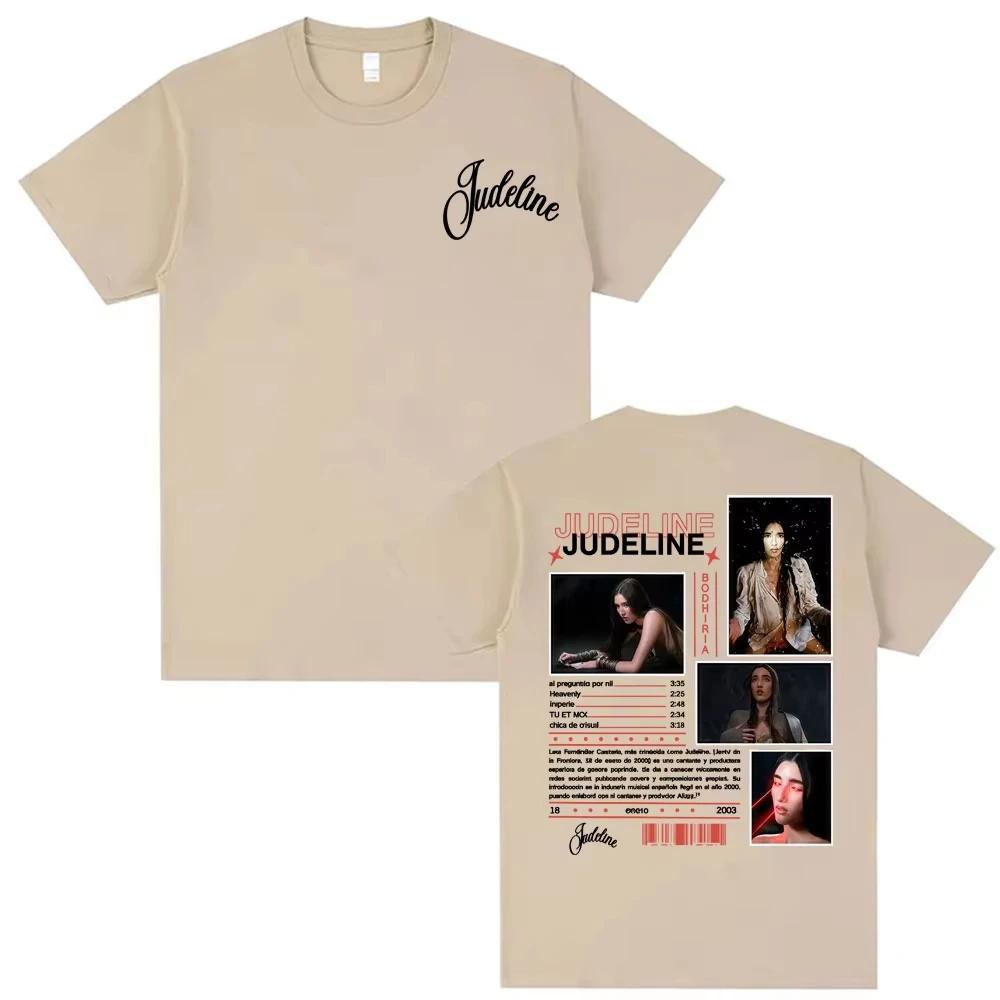 

Judeline Bodhiria Album 2026 Tour Cover Tshirt Unisex Women Clothing Harajuku High Street Tshirts Pure Cotton Short Sleeve Tshirt S