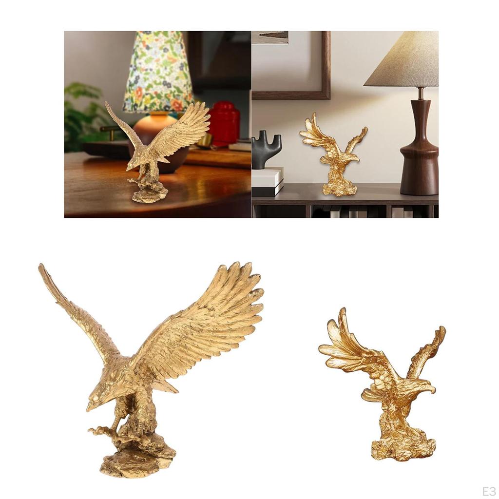 Adler Falke Figur für Desktop-Ausstellung Geflügelte Skulptur Sammlerstück Handgefertigt Feng Shui Akzent