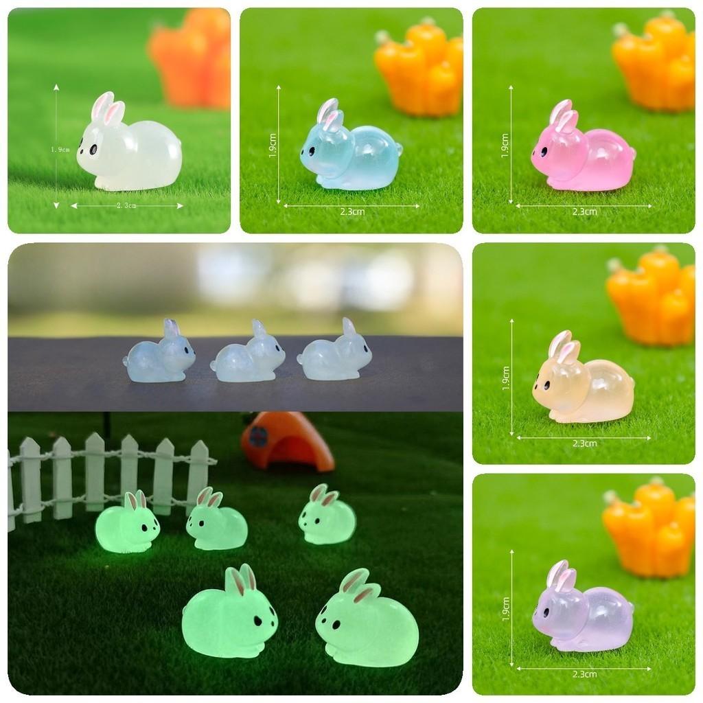 Landscape Micro Noctilucent Rabbit Decoration Accessories Desktop Dolls Toy