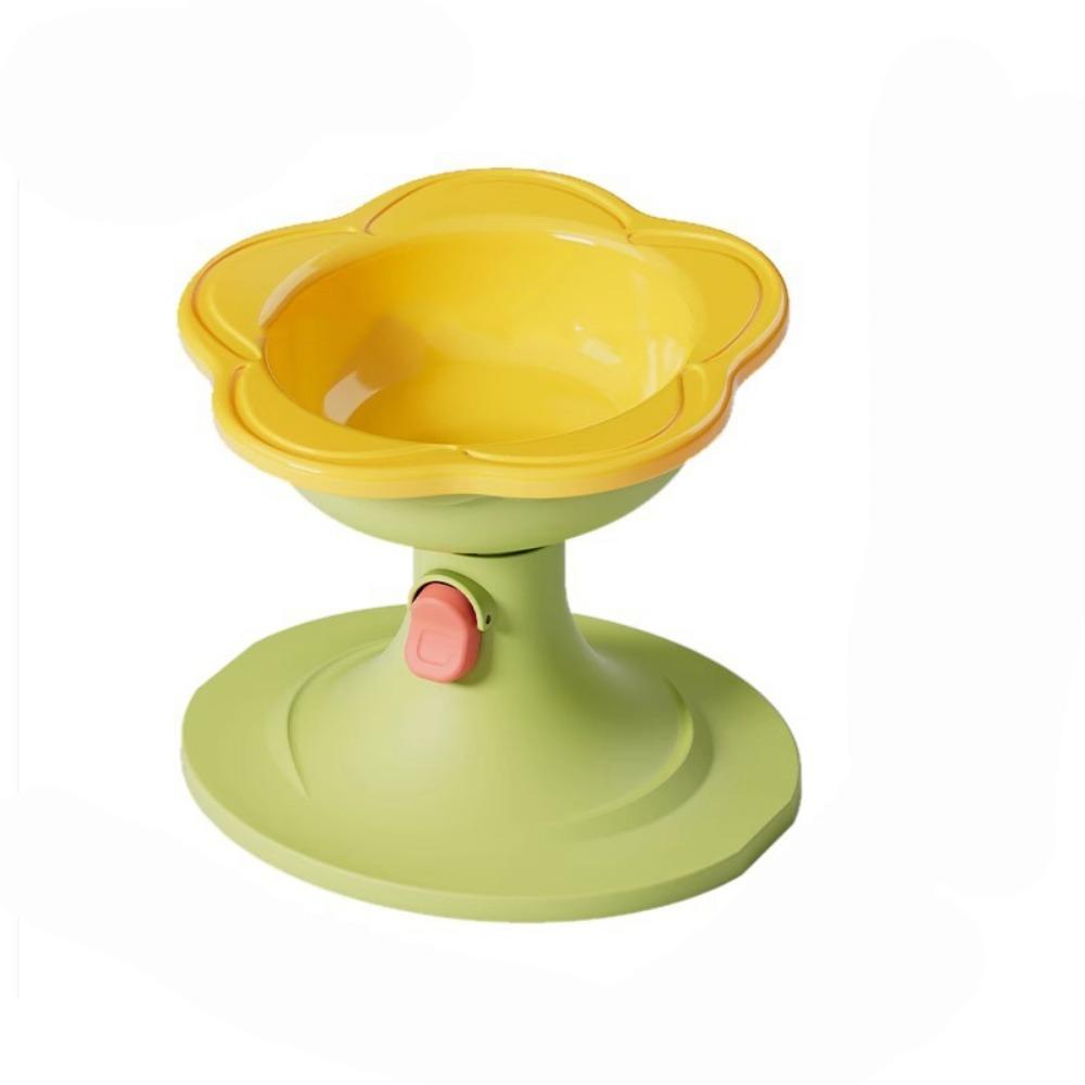 Large Capacity Ceramic Cat Bowl Flower Dog Bowls Durable Pet High Foot Bowl Pet Feeding