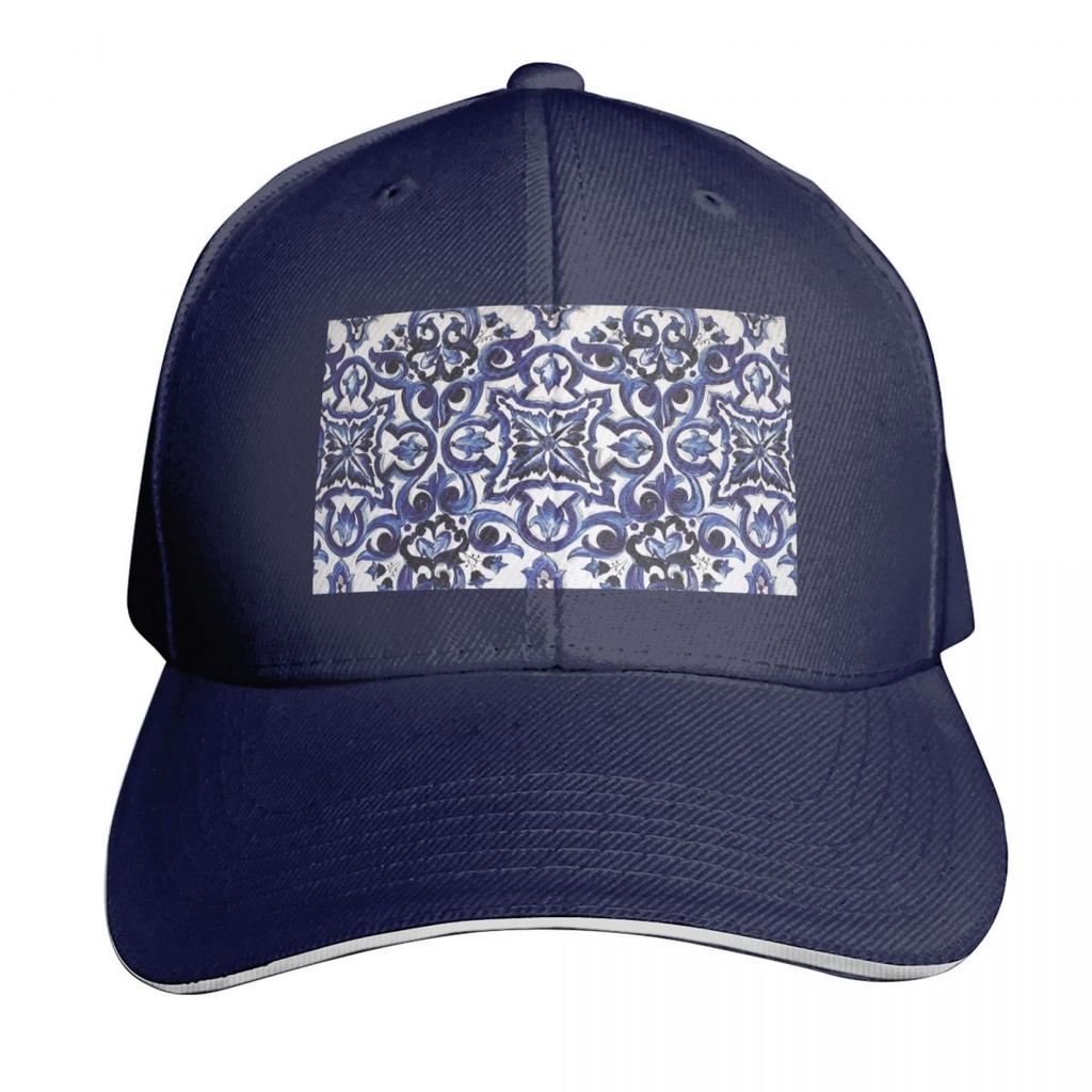 Mediterranean Sicilian Tile Cap Fashion Casual Baseball Caps Adjustable Hat Hip Hop Summer Unisex Baseball Hats Polychromatic