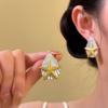 Personality Starfish Ear Studs Oil Drip Copper Star Dangle Earrings Starfish Shell Earrings  Daily