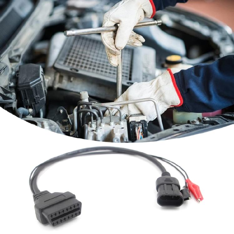 OBD2 OBDII Diagnostic Cable Adaptor 3 Pin to 16Pin For Car Automotive Diagnostic Cable