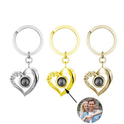 Custom Phone Heart Keychain For Women Personized Photo Love Keyring Accessory