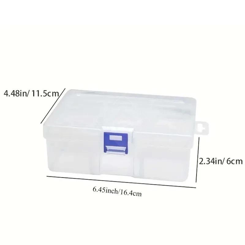 Transparente Kunststoff-Aufbewahrungsbox, Mehrzweck-Organizer für Schmuck, Werkzeug, Bastelbedarf, Kosmetik & Kleinteile