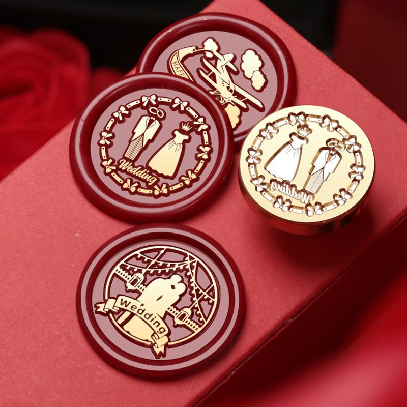 Wedding Celebration Stamps Wax Seal Stamp Vintage Sealing Stamp Head For Cards Envelopes Wedding Invitations Gift Packaging