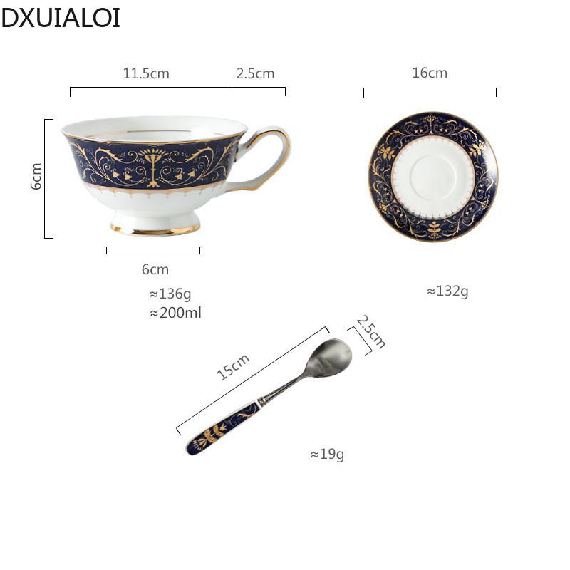 DXUIALOI British Style Ceramic Cup Creative Court  Coffee Cup Mug Water Cup Afternoon Tea Cup Dish Set Home Decoration 250ml