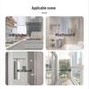 Stainless Steel No-Drill Multi-Function Wall-Mounted Mop and Broom Rack