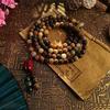 Violet Abacus Beads Bodhi Root 108 Beads Unisex Bracelet/Necklace (8x11mm) - Douyin Live Hot Sale Temple Edition