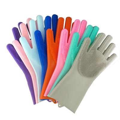 Guanti per la Pulizia in Silicone Guanti Multifunzione per Lavare i Piatti per Accessori da Cucina