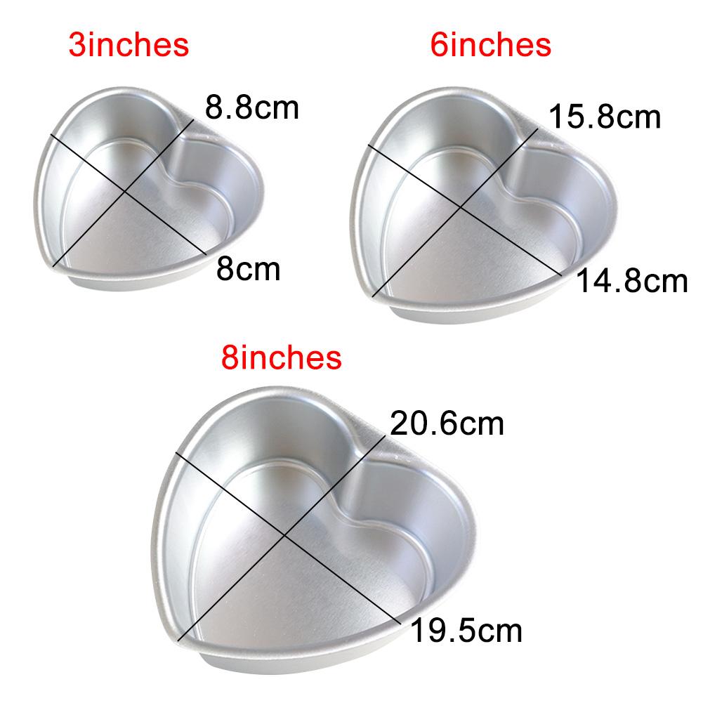 6/7/8 Inch Heart Shape Aluminium Alloy Cake Mold Tray Kitchen Baking Mould DIY Non-Sticky Baking Cake Pan Kitchen Accessories