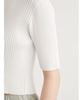 Emi Eco Half Sleeve Knit White Top, 13WNT251055, Women's,