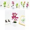 Simulated Multi Color Leaves Potted Artificial Fake Plant For Home Office Decor