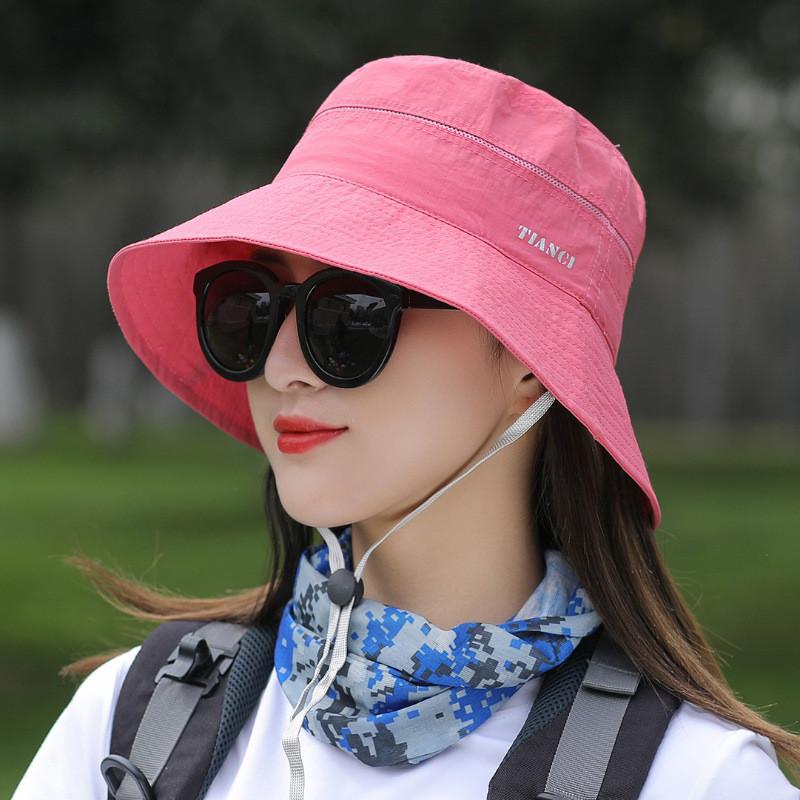 Fisherman Hat Summer Outdoor Sun Protection Breathable Wide Brim For Women
