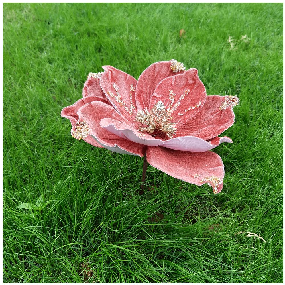 

Christmas Festival Sequin Magnolia Fabric Flowers розовый