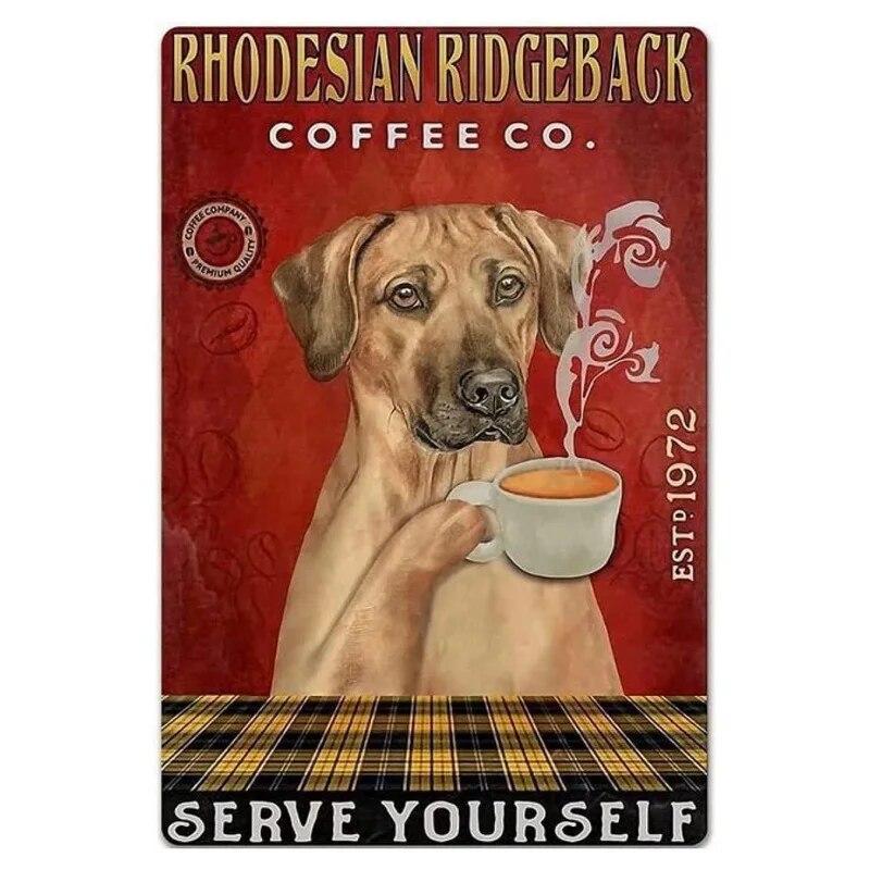 Easily Distracted by dogs and books Metal Tin Signs Posters Plate Wall Decor for Bars Man Cave Cafe Clubs Retro Posters Plaque