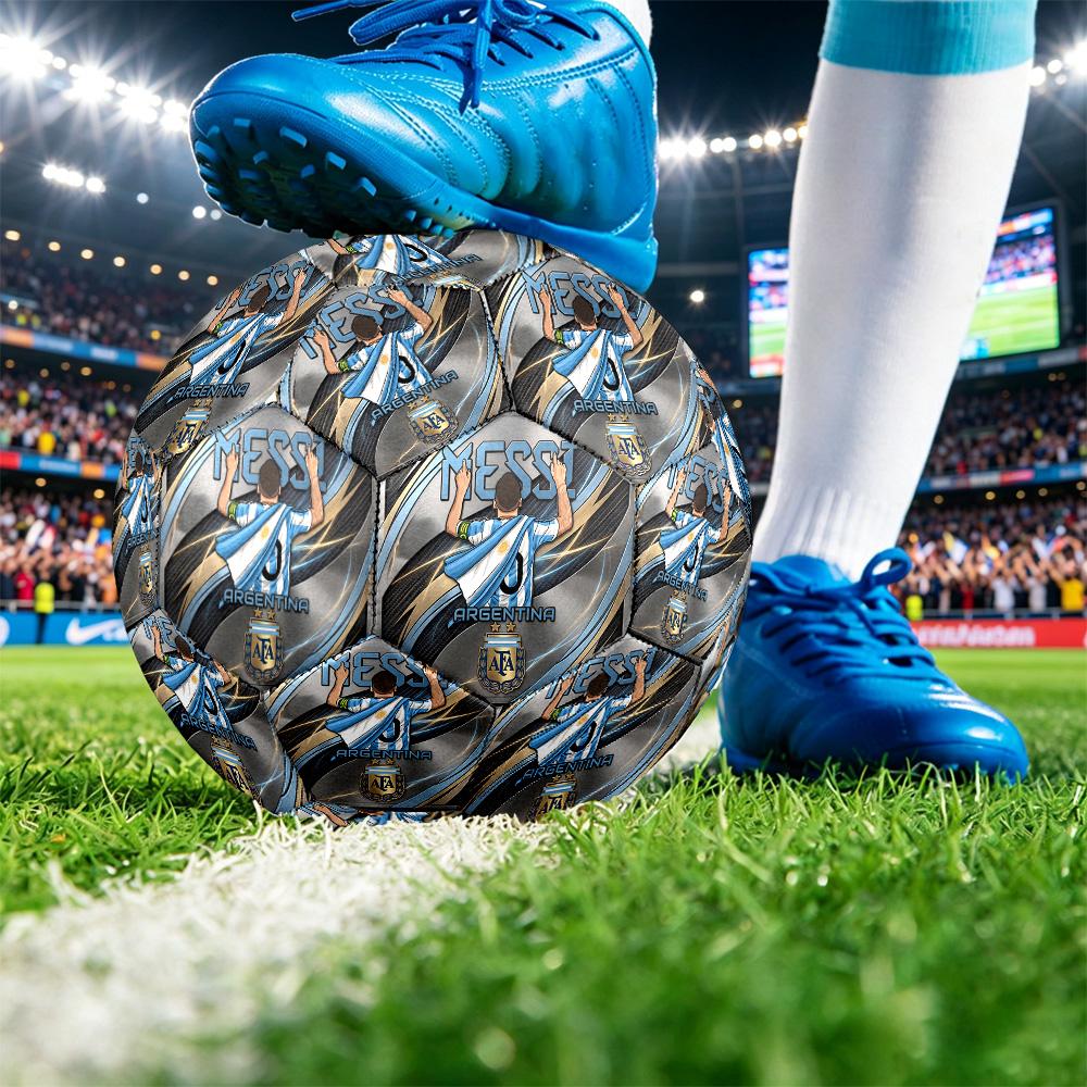 Argentina Football Printed Size 5 Soccer Ball Wear Resistant Standard Adult Training Football Fan Gift for Indoor Outdoor Match Sports